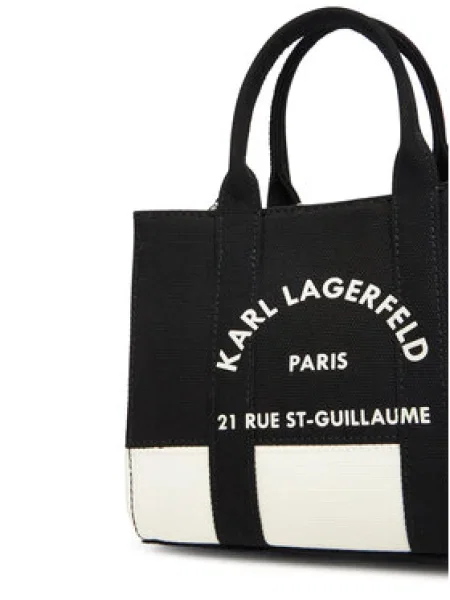 Karl Lagerfeld Kézitáska krém fekete