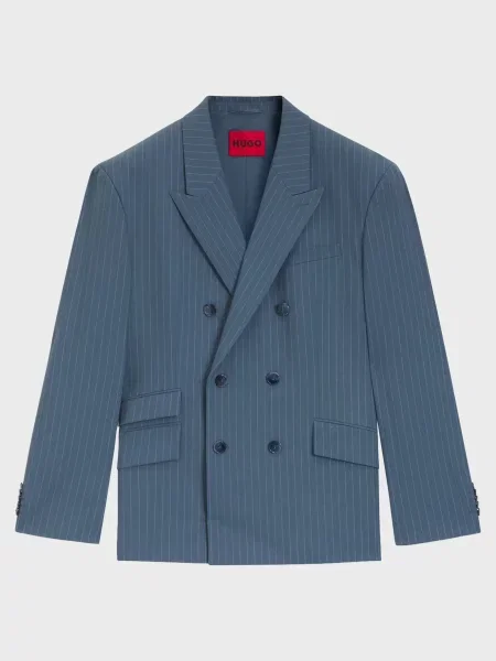 Пиджак Hugo в полоску голубой
