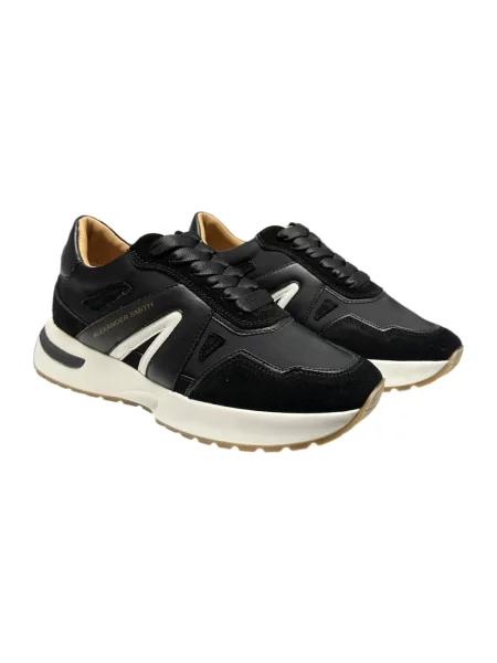 Sneakersy Alexander Smith skórzane czarne
