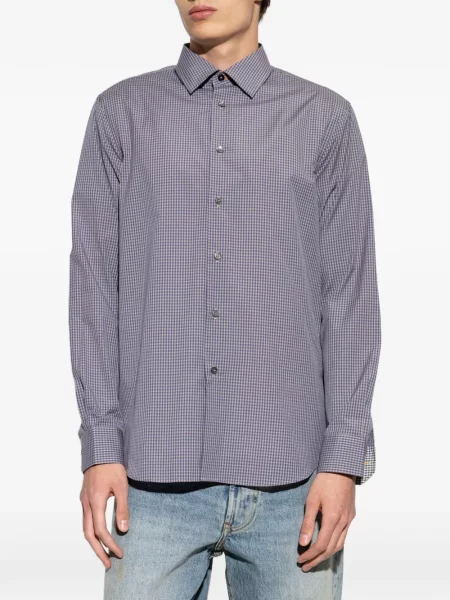 Cămașă Paul Smith în carouri violet