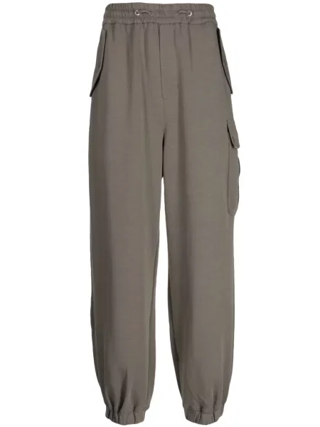 Spodnie Zzero By Songzio z dżerseju zielone