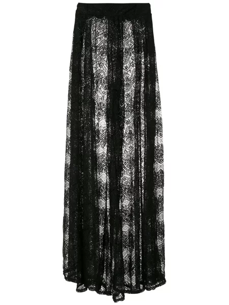 Pantaloni Amir Slama din dantelă negru