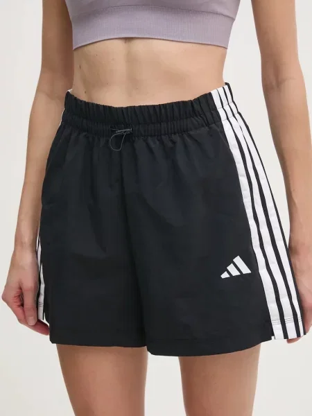 Pruhované šortky Adidas čierna