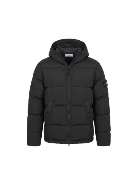 Kurtka puchowa Stone Island z kamieniami czarna