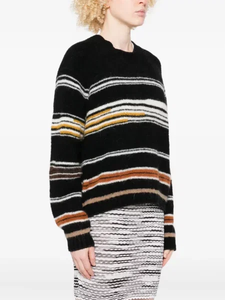 Pulover Missoni cu dungi cu decolteu rotund negru
