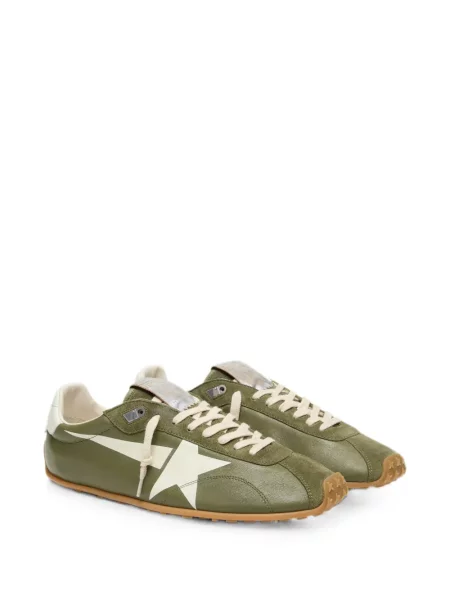 Sneakerși Golden Goose Running din piele verde