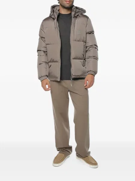 Geacă Armani Exchange cu glugă maro