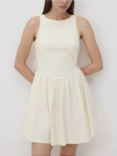 Reserved Rochie cu fundă nude