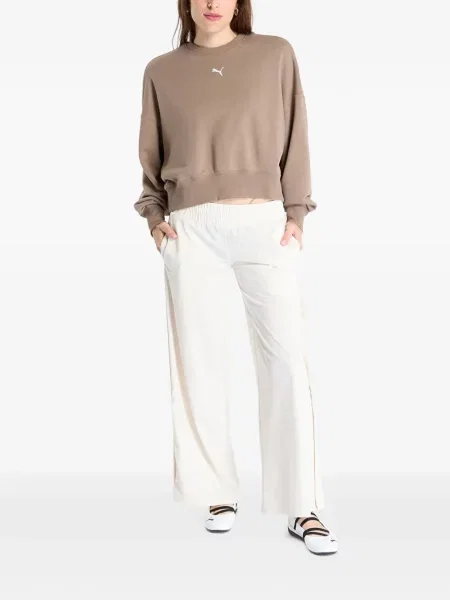 Decupat pulover Puma cu broderie maro