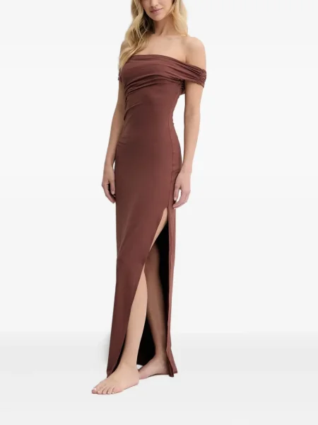 Rochie maxi Bond Eye de costum maro