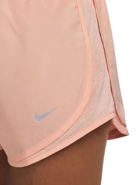 Pantaloni scurți Nike alergare cu talie înaltă în carouri albastru