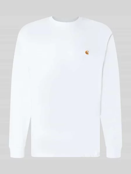 Longsleeve z wyszytym logo Carhartt Work In Progress biała