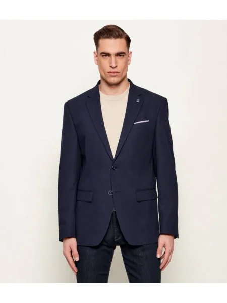 Hechter Paris Zakó | Modern fit gyapjú hozzáadásával kék