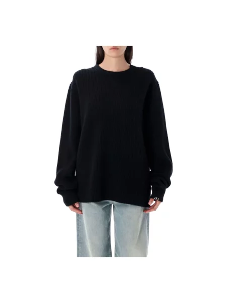 Sweter Extreme Cashmere z kaszmiru w paski czarny