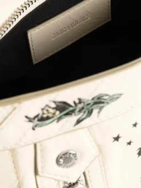 Шкіряна сумка Zadig&voltaire біла