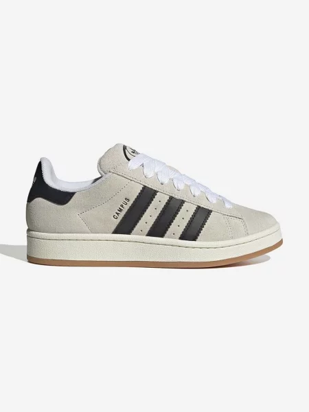 Adidas Originals sneakers din piele întoarsă Campus bej alb