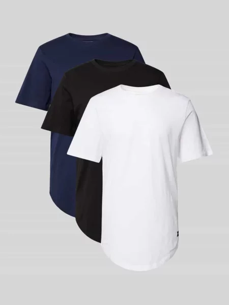 T-shirt w jednolitym kolorze w zestawie 3 szt. Jack & Jones biała
