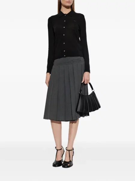 Cardigan Lacoste din cașmir negru