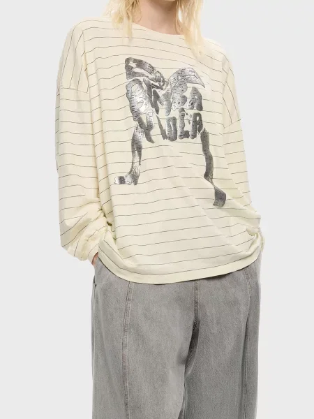 Смугастий лонгслів Bimba Y Lola білий