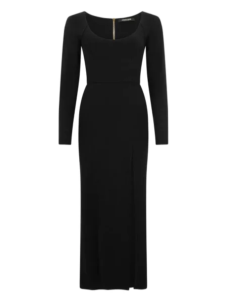 Rochie maxi Roberto Cavalli cu crăpătură lungă de costum negru