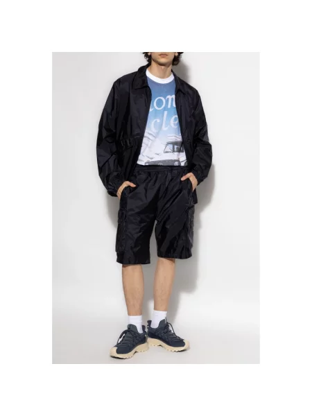 Szorty Moncler casual niebieskie