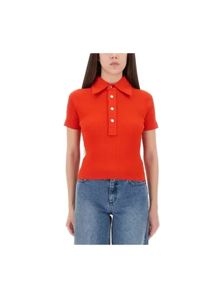 Koszulka polo Tory Burch czerwona