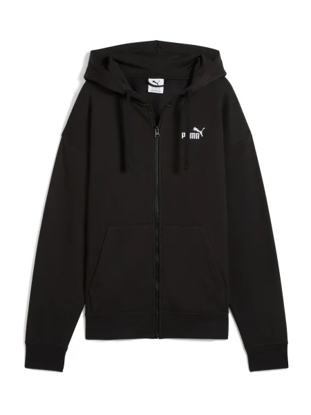 PUMA Sportovní mikina Ess No. 1 černá bílá