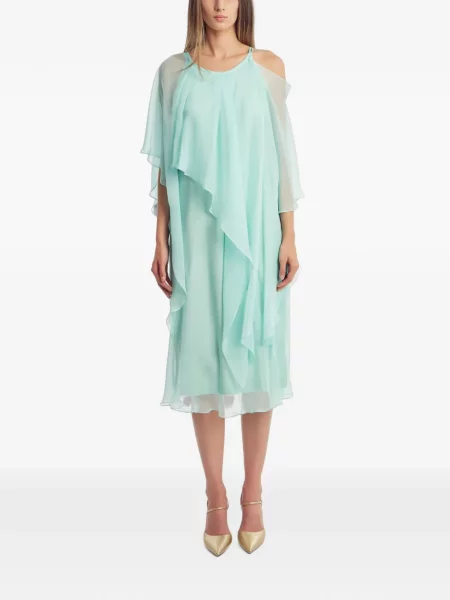 Rochie midi Irina Schrotter de mătase albastru