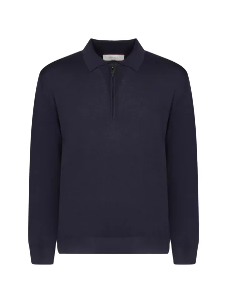 Gulerat tricou polo Canali albastru