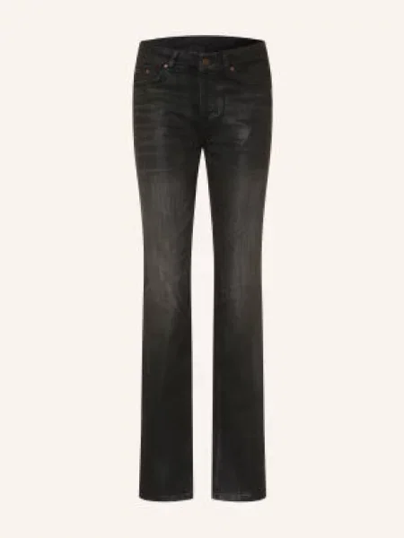 Allsaints Jeansy Straight Nat schwarz czarne