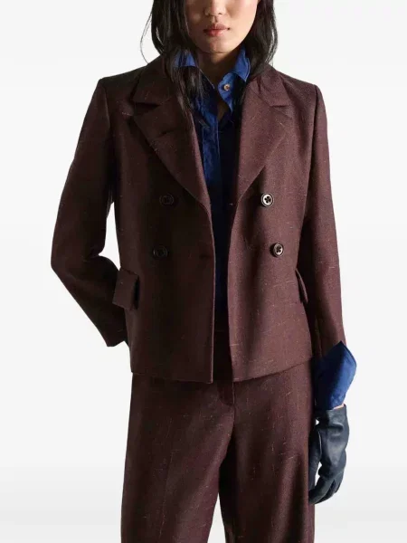 Μπλέιζερ Dorothee Schumacher tweed διπλόκουμπα καφέ