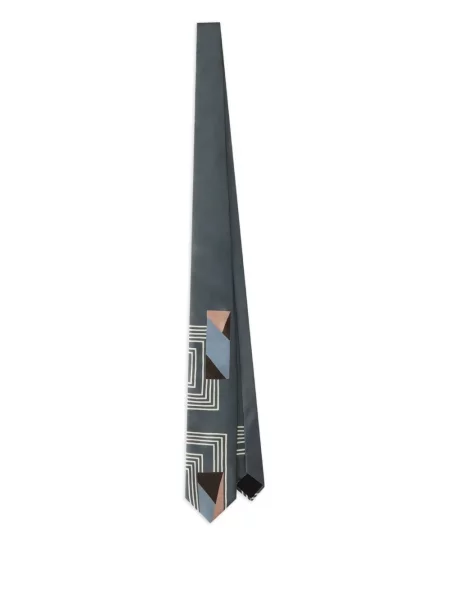 Cravată Dolce & Gabbana cu imprimeu geometric gri