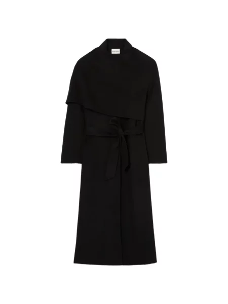 Lung palton Claudie Pierlot drapat negru