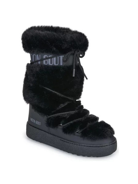 Škornji za sneg Moon Boot Mb Ltrack Faux Fur High Wp črna