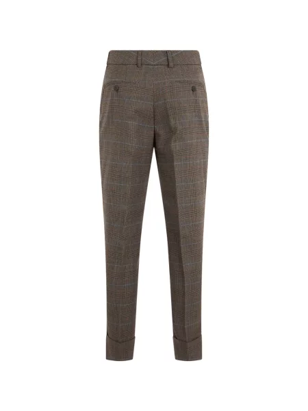 Pantaloni Slowear în carouri maro