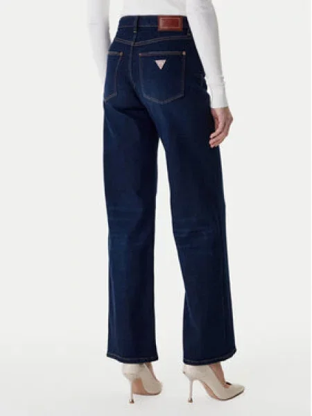 Guess Džinsai Tamsiai Wide Leg mėlyna