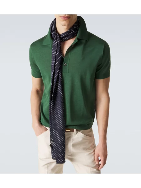 Tricou polo Tom Ford de in verde