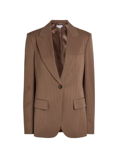 Sacou Stella Mccartney cu un singur rând de nasturi maro