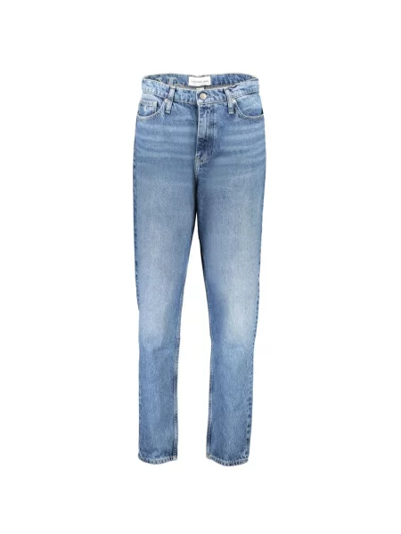 Jeansy Calvin Klein Jeans z wysoką talią retro niebieskie