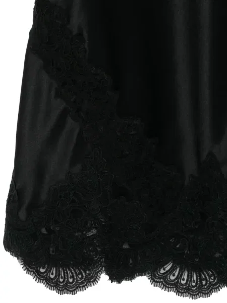 Fustă Cynthia Rowley din satin negru