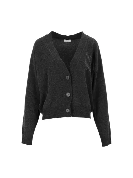 Dzianinowy sweter Peserico szary