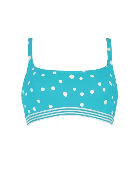 VIVID Sutien costum de baie turcoaz / murdar alb