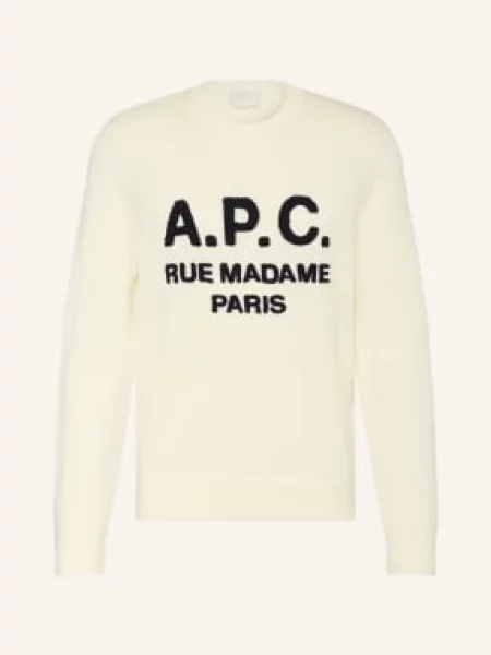 A.P.C. Sweter Maurice weiss czarny