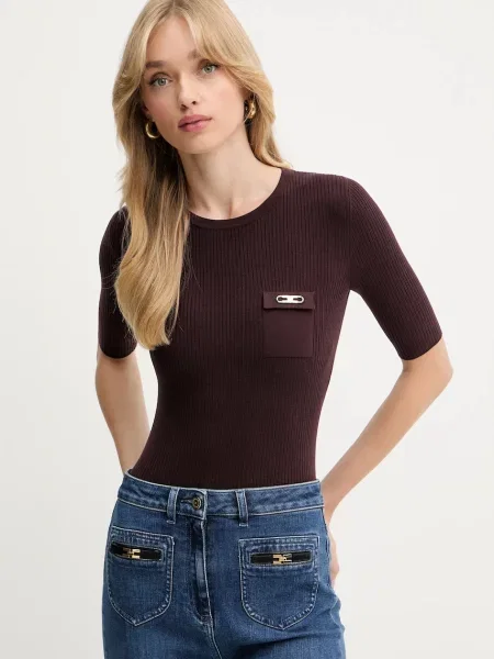 Pulover s svilo Elisabetta Franchi bordo