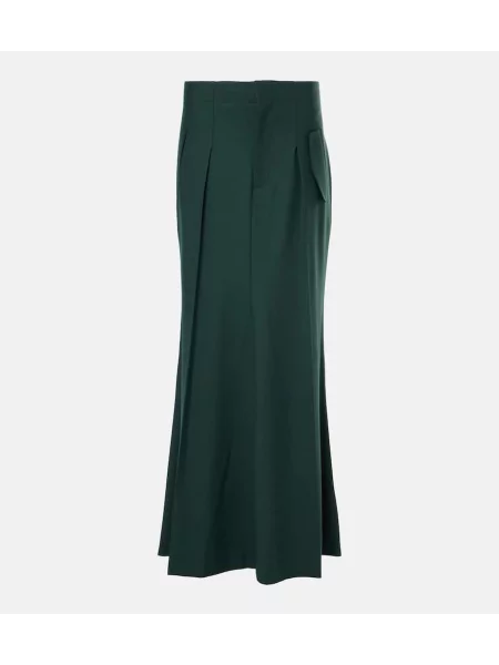 Fusta maxi Victoria Beckham verde
