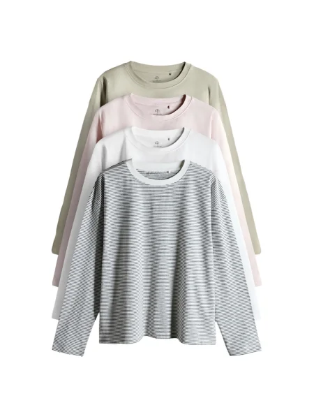 The Set Tricou verde deschis / roz alb