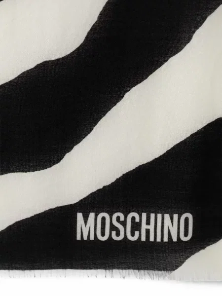 Fular Moschino de lână cu imagine cu model zebră