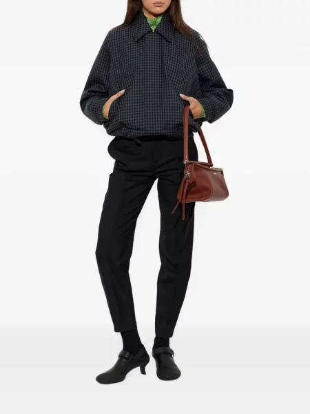Geacă Loewe în carouri albastru