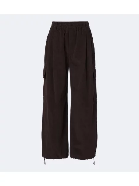 Pantaloni Brunello Cucinelli de catifea cord maro