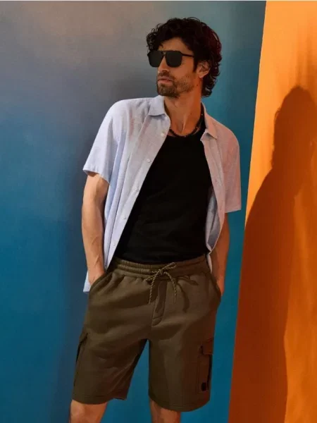 Sinsay cargo kraťasy khaki